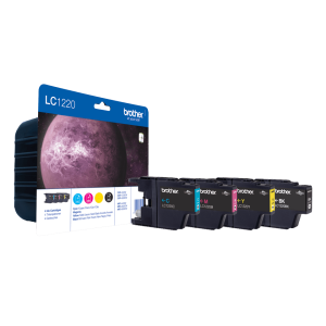 Brother LC1220VALBP blækpatron 4 stk Original Sort, Blå, Magenta, Gul