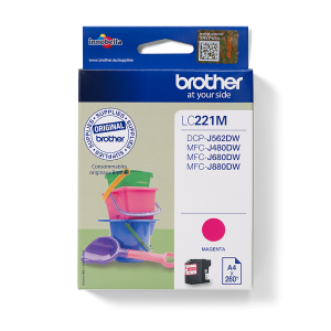 Brother LC221M blækpatron 1 stk Original Magenta