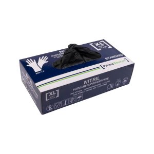 NITRILHANDSKER PRIME SOURCE XL STANDARD U/PUDDER SORT 100 STK