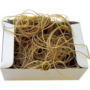GUMMIBÅND STR. 22 ÆSK/250 G NATUR CA. 460 STK.