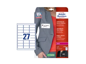 NAVNESKILTE AVERY 63,5X29,6MM LASER 540 STK/PK