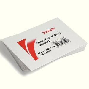 KARTOTEKSKORT A6 LIN HVID