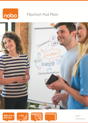 Flipoverblok blank 580x810mm 40 ark Nobo