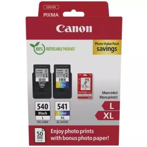 BLÆKPATRON CANON PG-540L + CL-541XL INKL. PAPIR VALUEPACK