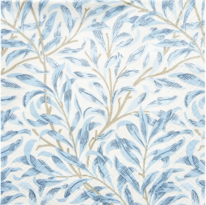 SERVIETTER 25X25 IHR W. MORRIS WILLOW BOUGH AQUA