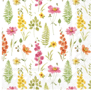 SERVIETTER 25X25 IHR HOP INTO FLOWERS