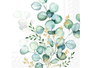 SERVIETTER 33X33 IHR EUCALYPTUS GOLD