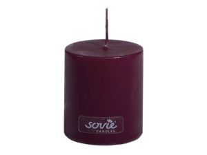 BLOKLYS 5 CM X  6 CM VINRØD - RESTSALG