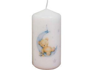 DÅBSBLOKLYS MED BAMSE LYSE BLÅ