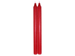 RUSTIK LYS 30 CM RØD