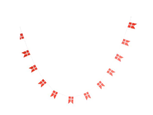 FLAG PÅ SNOR 2 METER