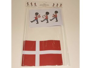FLAG PÅ PIND MED DANNEBROG & SOLDATER