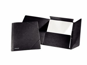 ELASTIKMAPPE ESSELTE A4 3-KLAP SORT