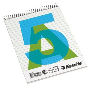 Spiralblok Esselte A5, 80 ark, linieret