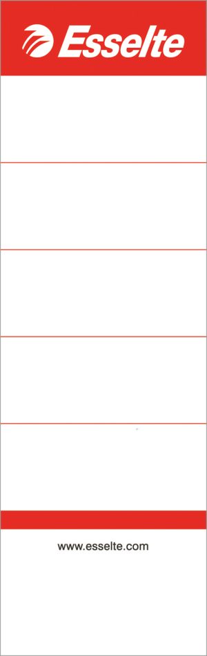 Rygetiket til Esselte brevordner 75 mm, pose/100