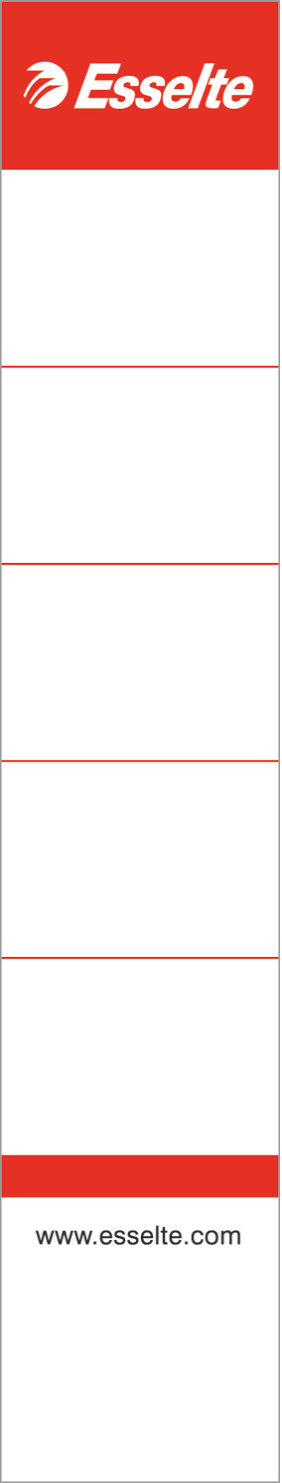 Rygetiket til Esselte brevordner 50 mm, pose/100