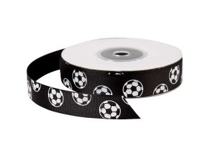 BÅND MED FODBOLDE 15MMX20M SORT/HV