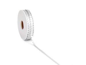 BÅND PERLABÅND 6 MM X 10 M HVID