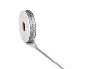 BÅND PERLABÅND 6 MM X 10 M GRÅ