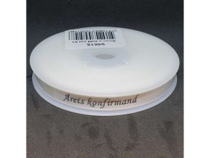 BÅND ÅRETS KONFIRMAND HVID MED SØLV