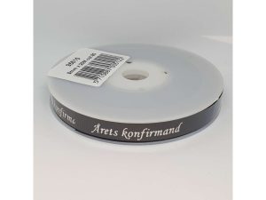 BÅND ÅRETS KONFIRMAND SORT MED SØLV