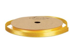 BÅND SATIN 6MMX10M GUL      743244