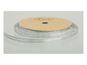 BÅND SATIN 6MMX10M SØLV     743412