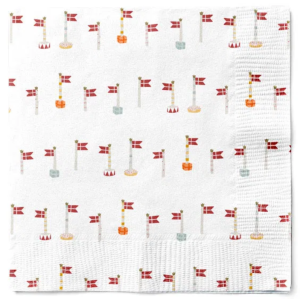 SERVIETTER 33X33 DANNEBROG FORSKELLIGE FARVER