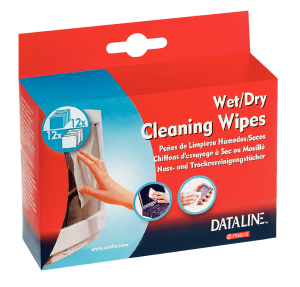 Rengøringsservietter Esselte Dataline til skærm. Våd/tør