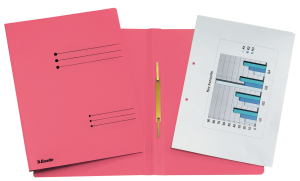 Esselte arbejdsmappe i karton med split og overligger mekanisme