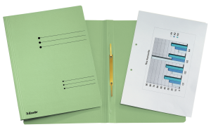 Esselte arbejdsmappe i karton med split og overligger mekanisme