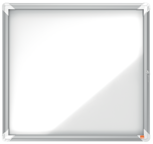 Nobo Premium Plus udendørs magnetisk låsbart opslagsskab med hængslet låge 6xA4