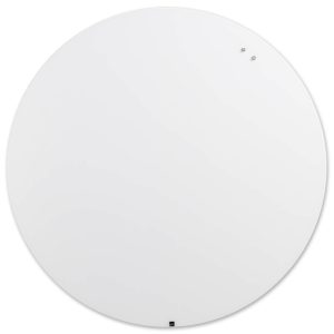 Glass board Ø 100 cm. PURE White