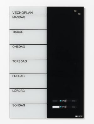 40 x 60 cm. Glass week planner Swedish