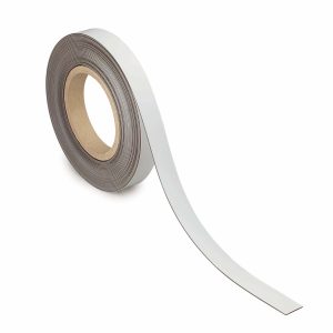 Magnetic labelling tape, white, 20 mm