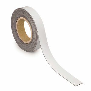 Magnetic labelling tape, white, 30 mm