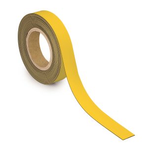 Magnetic labelling tape, yellow, 30 mm