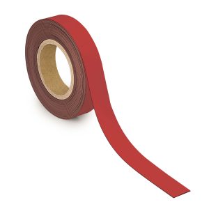 Magnetic labelling tape, red, 30 mm