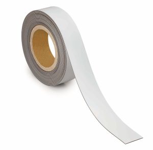 Magnetic labelling tape, white, 40 mm