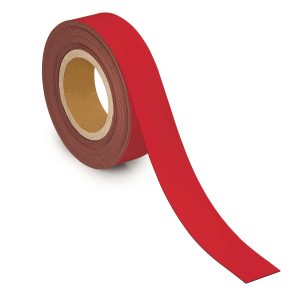 Magnetic labelling tape, red, 40 mm