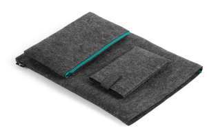 Computer sleeve 16,4'' effectComputer sleeve 16,4" EFFECT; sæt med beskyttende sleeve til tablet eller laptops samt tilbehørsetui, fremstillet af 60% genanvendt PET-filt.