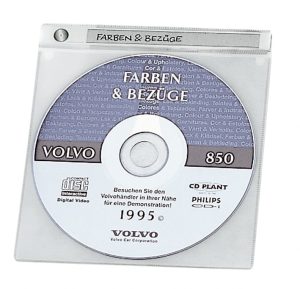 Cd/dvd top cover med etiketstrimmelCD-lomme og fane i polypropylen og med beskyttende indvendig foring til sikker opbevaring af CD'er. Med lomme til dokumentation, brochurer osv. og identifikationsfane.