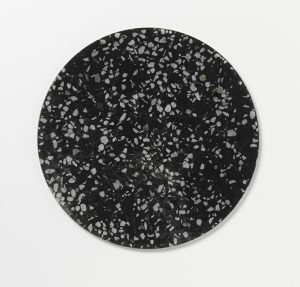 Circle 35 cm. Black Terrazzo Magnetic Glass board