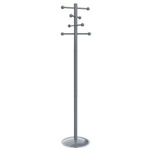 MAUL Coat rack, glossy silver-grey metal