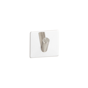 Self-adhesive hook, 4 x 4 cm. Shiny chrome