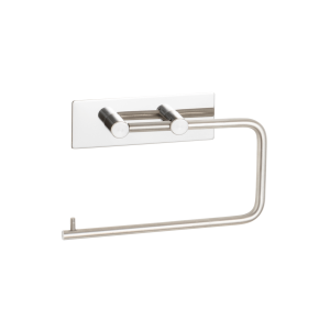 Self-adhesive toilet roll holder, 15,5 x 10,5 cm. Shiny chrome