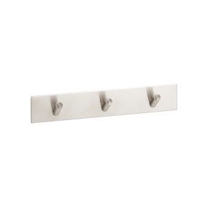 Self-adhesive coat rack , 20 x 4 cm. Brushed chrome.