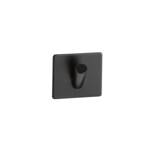 Self-adhesive hook, 4 x 4 cm. Matt black