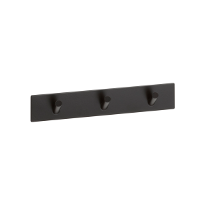 Self-adhesive coat rack , 20 x 4 cm. Matt black