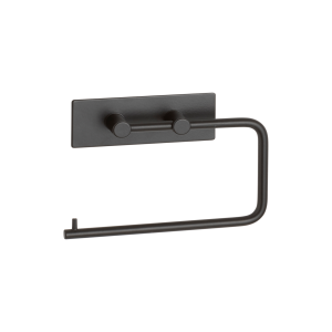 Self-adhesive toilet roll holder, 15,5 x 10,5 cm. Matt black